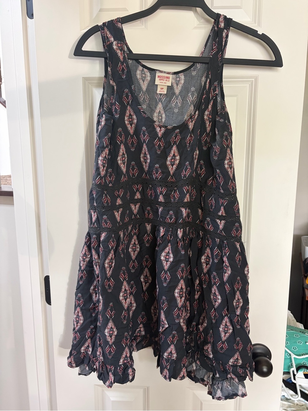 Mossimo Supply Tank Tunic Dress Geometric Print Dupe Free People Viole Trapeze
